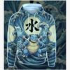 Anime PKM Blastoise Japanese Kanji Aesthetic All Over Printed Sweatshirt Hoodie