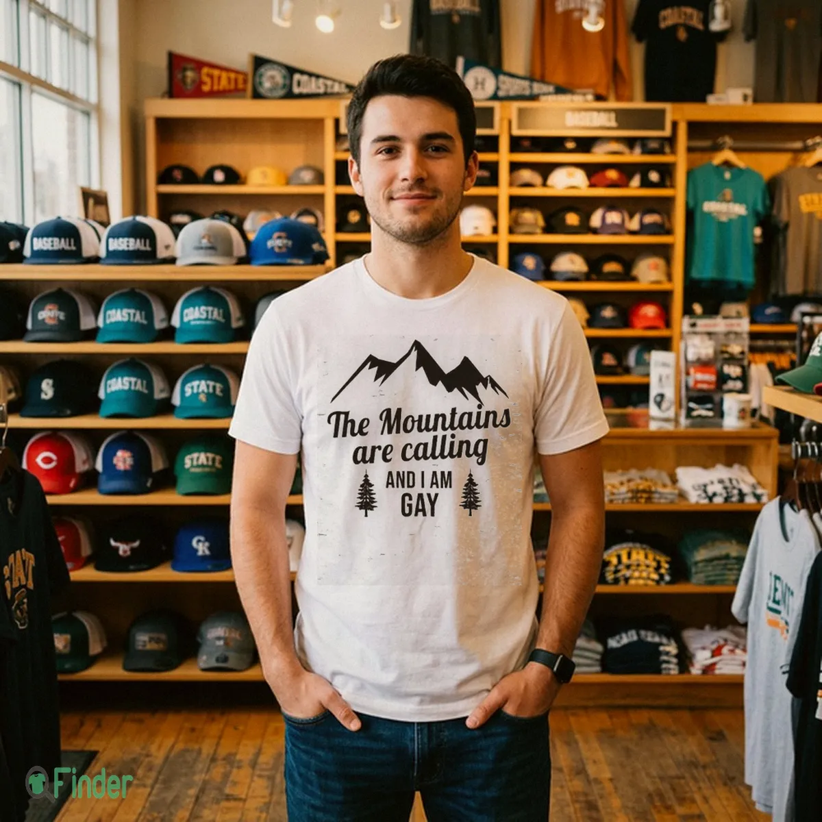 The Mountains Are Calling And I Am Gay Shirt The Mountains Are Calling And I Am Gay Shirt