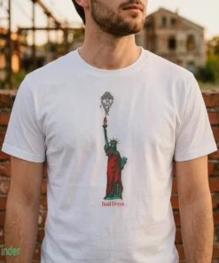 Statue Of Liberty Red Dress Shirt