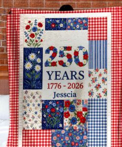 rustic celebration quilted printed blanket personalized name gift for 3