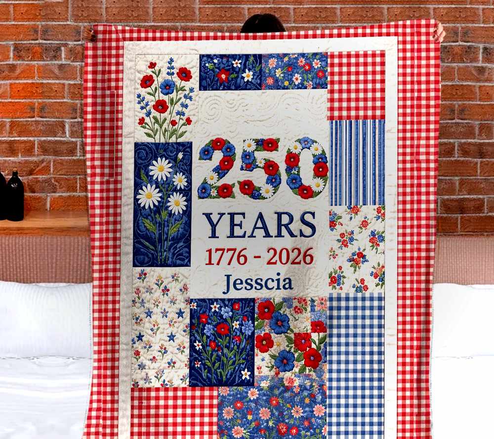 rustic celebration quilted printed blanket personalized name gift for 3 rustic celebration quilted printed blanket personalized name gift for 3