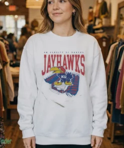 university of kansas booth stadium vintage white t shirt 4