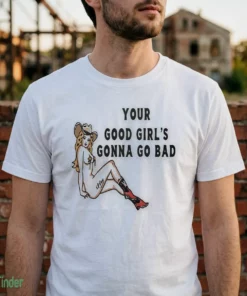vintage pinup cowgirl your good girls gonna go bad graphic shirt 2