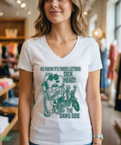 we know its three letters dickhead the dawg side funny biker cartoon t shirt 2