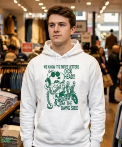 we know its three letters dickhead the dawg side funny biker cartoon t shirt 3