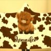 who loves highland cows personalized name highland cows hooded blanket gift 1