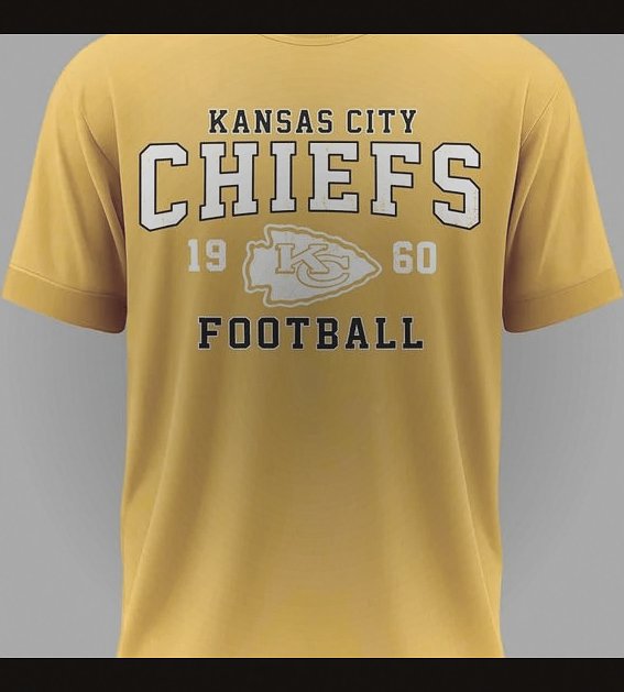 2026 Taylor Swift X Kansas City Chiefs Gold Yellow T-Shirt - Design Preview
