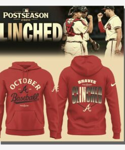 atlanta braves 2026 mlb postseason clinched dugout 3d hoodie 1