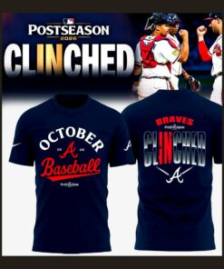 atlanta braves 2026 mlb postseason clinched graphic 3d t shirt 1