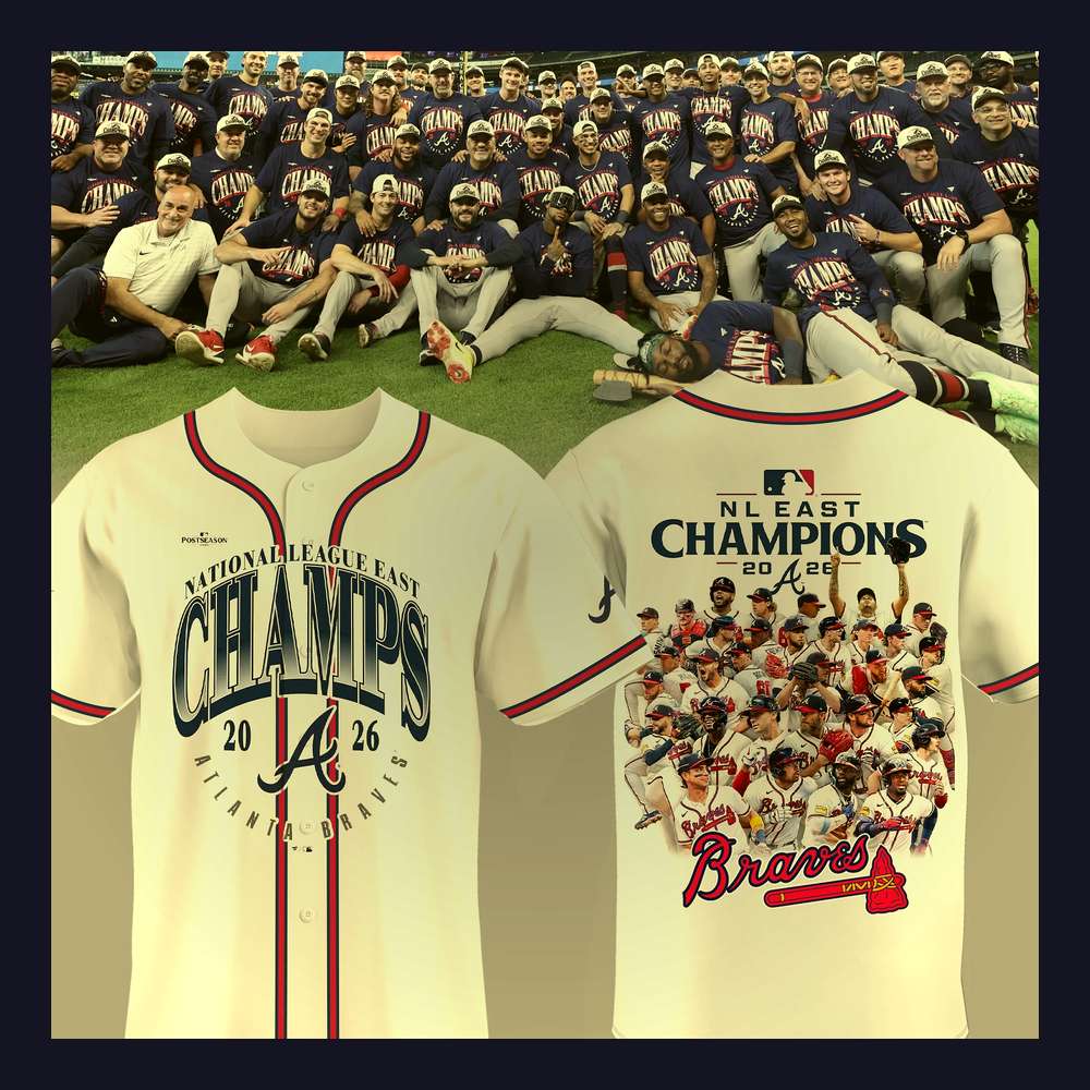 Atlanta Braves 2026 NL East Division Champions Navy Blue Jersey - Design Preview