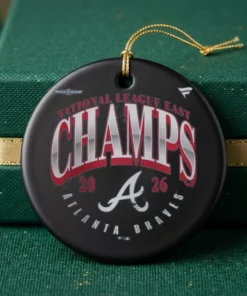 atlanta braves 2026 nl east division champions ornament