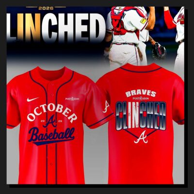atlanta braves 2026 postseason clinched locker room 3d jersey 1