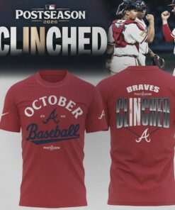 atlanta braves postseason clinched 2 sided print 2026 3d t shirt 1