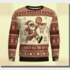 basketball fans dunkin all the way ugly christmas sweater 1