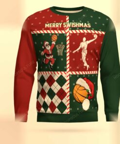 basketball legend slam dunk ugly christmas sweater 1