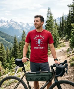 bring back harry the k s red tshirt gravel bike