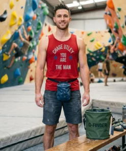 chase utley you are the man red tanktop climbing gym