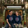 chicago cubs 2026 mlb postseason locker room blue tshirt campervan tailgate couple