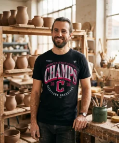 cleveland guardians 2026 al central division champions black tshirt pottery studio