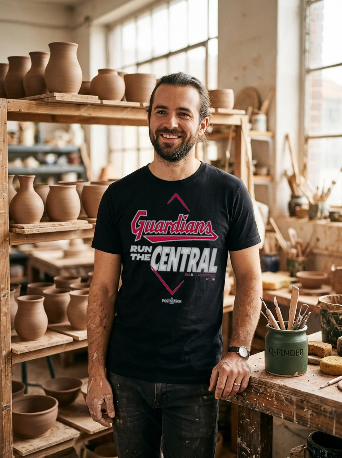cleveland guardians 2026 al central division champions run black tshirt pottery studio cleveland guardians 2026 al central division champions run black tshirt pottery studio