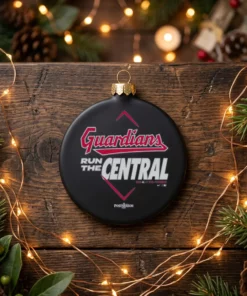 cleveland guardians 2026 al central division champions run the central black ornament