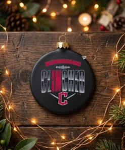 cleveland guardians 2026 mlb postseason locker room black ornament