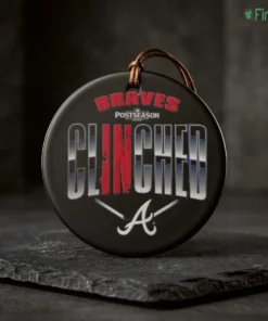 clinched atlanta braves baseball nike 2026 mlb postseason locker room ceramic ornament