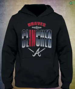 clinched atlanta braves baseball nike 2026 mlb postseason locker room hoodie