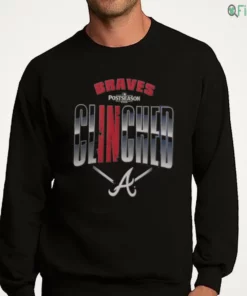 clinched atlanta braves baseball nike 2026 mlb postseason locker room sweatshirt