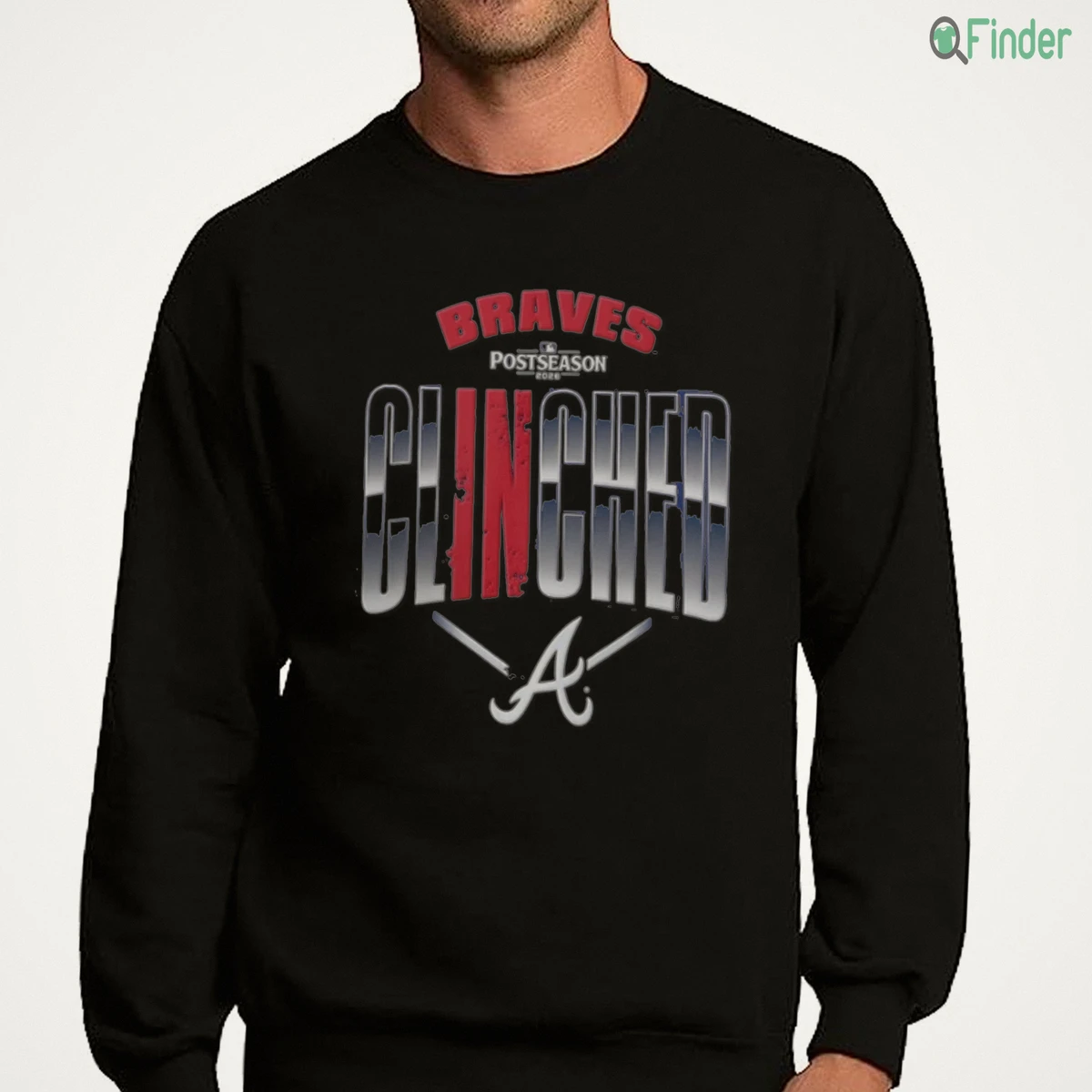 clinched atlanta braves baseball nike 2026 mlb postseason locker room sweatshirt clinched atlanta braves baseball nike 2026 mlb postseason locker room sweatshirt