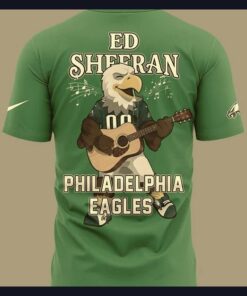 ed sheeran loop tour 2026 x philadelphia eagles green vintage t shirt 3