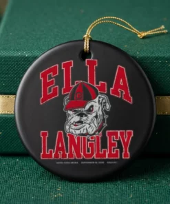 ella langley 2026 bulldog mascot baseball akins ford arena ornament