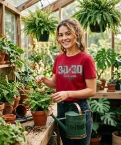 elly de la cruz 30 30 red tshirt greenhouse plants