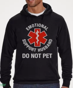 emotional support husband do not pet graphic t shirt 3