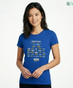 evita on broadway rachel zegler ladies tee blue 01