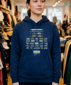 evita on broadway rachel zegler mock hoodie navy
