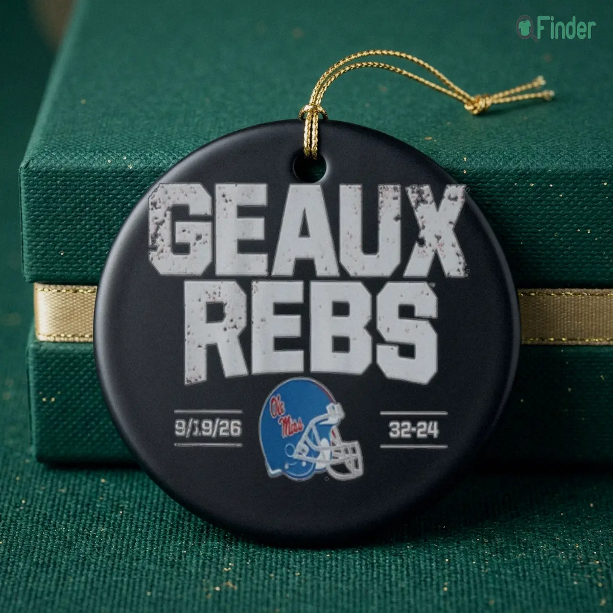 geaux rebs ole miss rebels football helmet 2026 ornament geaux rebs ole miss rebels football helmet 2026 ornament
