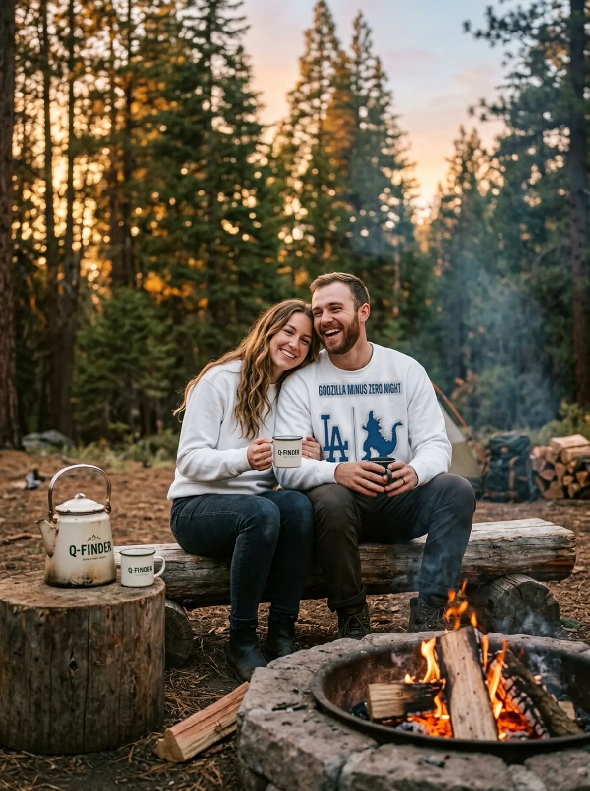 godzilla minus zero night los angeles dodgers logo white sweatshirt campfire couple godzilla minus zero night los angeles dodgers logo white sweatshirt campfire couple