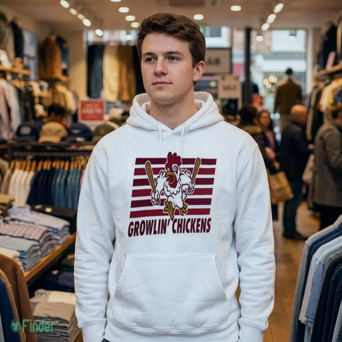 growlin chickens northwest arkansas naturals minor league base mock hoodie white 1 growlin chickens northwest arkansas naturals minor league base mock hoodie white 1