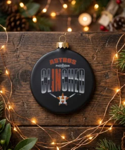 houston astros 2026 mlb postseason locker room black ornament