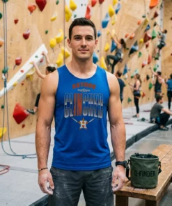 houston astros 2026 mlb postseason locker room blue tanktop climbing gym