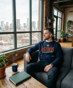 houston astros 2026 mlb postseason no time like october blue sweatshirt industrial loft