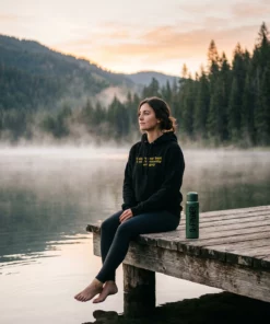 i ain t gay but i ain t exactly not gay black hoodie lake dock