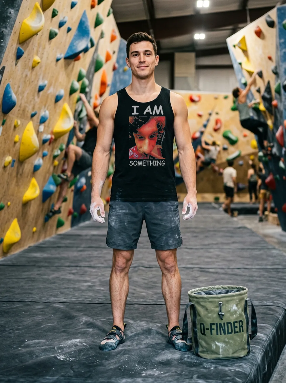 i am something paper rex black tanktop bouldering gym i am something paper rex black tanktop bouldering gym