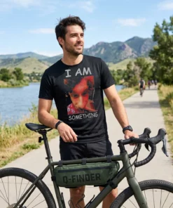 i am something paper rex black tshirt gravel bike