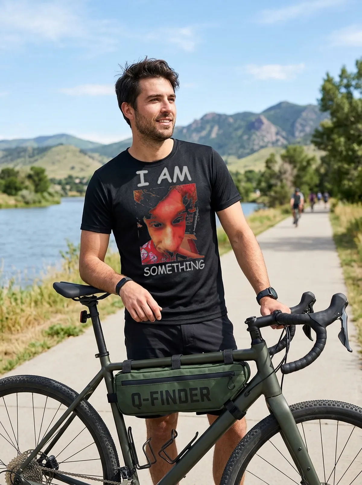 i am something paper rex black tshirt gravel bike i am something paper rex black tshirt gravel bike