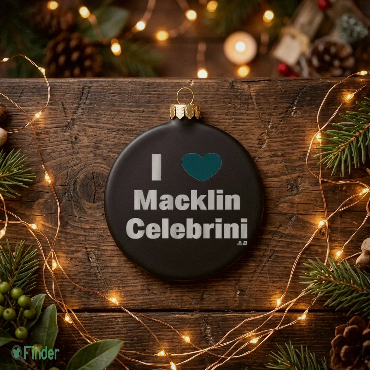 i heart macklin celebrini black ornament 1 i heart macklin celebrini black ornament 1