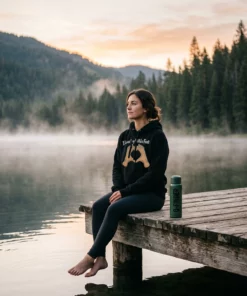 i love my wife s feet husband wife black hoodie lake dock