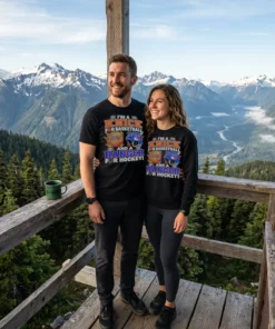 i m a knick for basketball and a ranger for hockey 2026 helmet black tshirt overlook couple