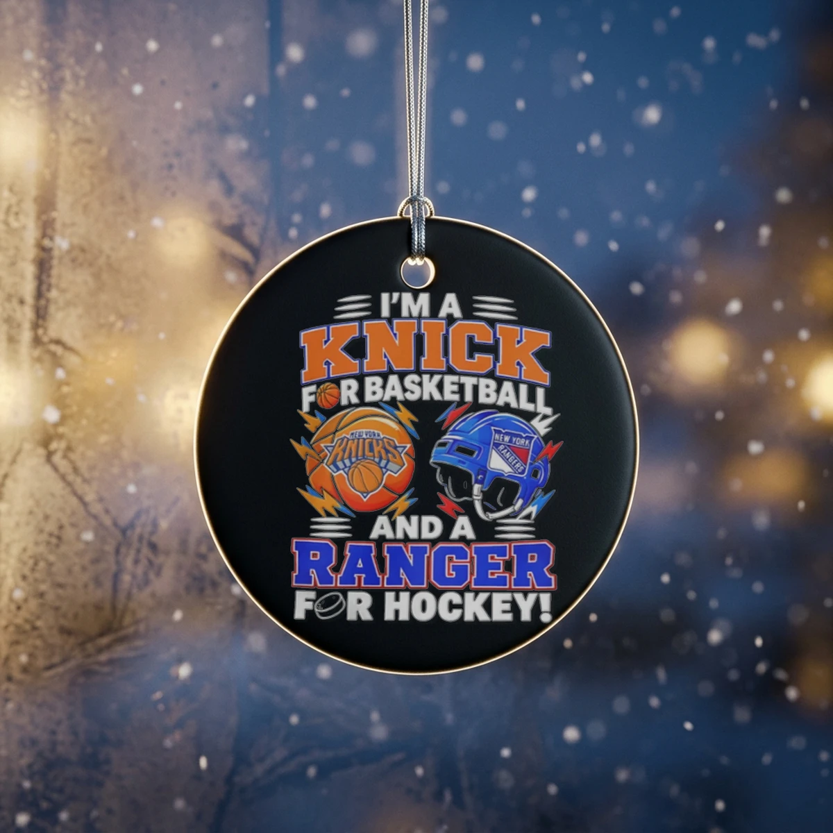 i m a knick for basketball and a ranger for hockey 2026 helmet ornament i m a knick for basketball and a ranger for hockey 2026 helmet ornament